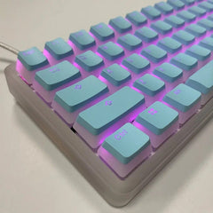 Game Translucent OEM Keycap for Mechanical Keyboards Diy Keycap Pink Double Shot PBT Black Full 104/108 Key Set Pudding Keycaps - SHOWLU FASHION STORE
