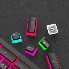 Game Translucent OEM Keycap for Mechanical Keyboards Diy Keycap Pink Double Shot PBT Black Full 104/108 Key Set Pudding Keycaps - SHOWLU FASHION STORE