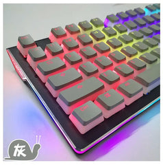Game Translucent OEM Keycap for Mechanical Keyboards Diy Keycap Pink Double Shot PBT Black Full 104/108 Key Set Pudding Keycaps - SHOWLU FASHION STORE