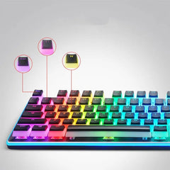 Game Translucent OEM Keycap for Mechanical Keyboards Diy Keycap Pink Double Shot PBT Black Full 104/108 Key Set Pudding Keycaps - SHOWLU FASHION STORE