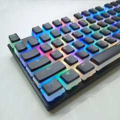 Game Translucent OEM Keycap for Mechanical Keyboards Diy Keycap Pink Double Shot PBT Black Full 104/108 Key Set Pudding Keycaps - SHOWLU FASHION STORE