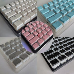Game Translucent OEM Keycap for Mechanical Keyboards Diy Keycap Pink Double Shot PBT Black Full 104/108 Key Set Pudding Keycaps - SHOWLU FASHION STORE