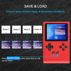 GB300 3.0 Inch Screen Handheld Game Console Player Video Game Console Built - in 6000 Game For SF/SFC/GB/GBA Support AV Output - SHOWLU FASHION STORE