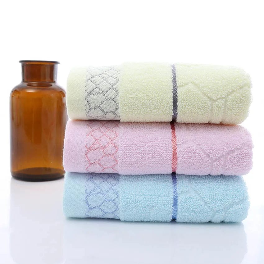 Geometric Towels Set Comfortable 100% Cotton Bath Thick Cotton Shower Bathroom Home Spa Face Towel Towels For Adults Handtuch - SHOWLU FASHION STORE