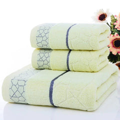 Geometric Towels Set Comfortable 100% Cotton Bath Thick Cotton Shower Bathroom Home Spa Face Towel Towels For Adults Handtuch - SHOWLU FASHION STORE