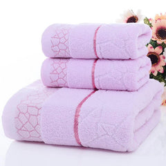 Geometric Towels Set Comfortable 100% Cotton Bath Thick Cotton Shower Bathroom Home Spa Face Towel Towels For Adults Handtuch - SHOWLU FASHION STORE