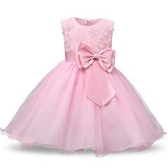 Girls Unicorn Pink Dress Girl Rainbow Layered Dresses For Bithday Party Flower Girl Bow Ball Gown Kid Fluffy Clothes For Wedding - SHOWLU FASHION STORE