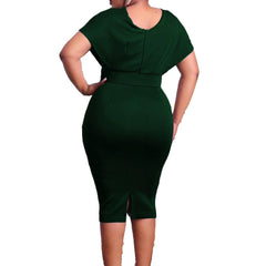 Glamaker Sexy Deep V Neck Bodycon Dress Party Club Hollow - SHOWLU FASHION STORE