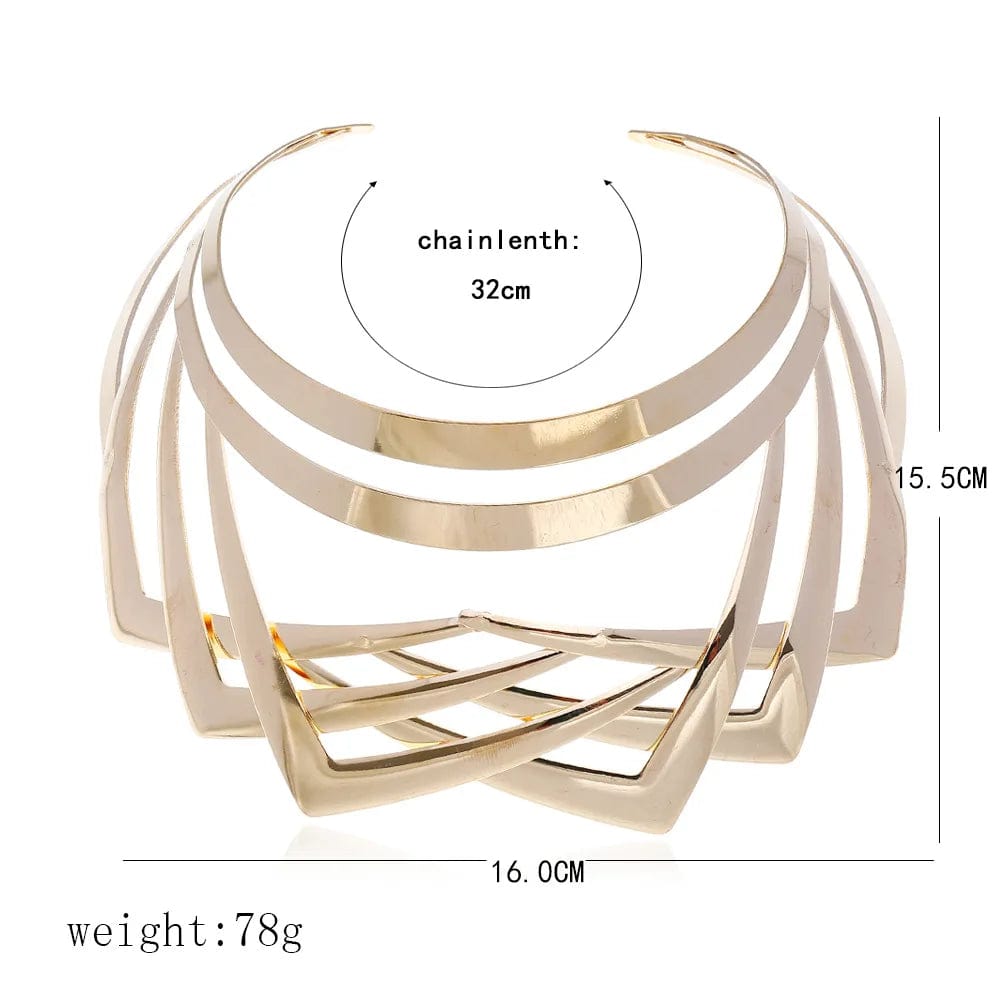 Gothic Alloy Choker Necklaces Simple Statement Short African Necklace Chokers Collar Fashion Costume Jewelry for Women Gift - SHOWLU FASHION STORE