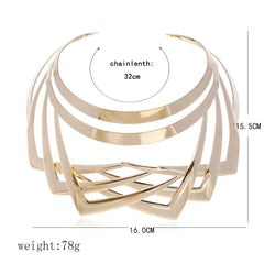 Gothic Alloy Choker Necklaces Simple Statement Short African Necklace Chokers Collar Fashion Costume Jewelry for Women Gift - SHOWLU FASHION STORE