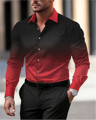 Gradient Men's Clothing Soft and Comfortable Men's Shirt Summer Hawaiian Shirt High Quality Men's Clothing Fashion Button Design - SHOWLU FASHION STORE