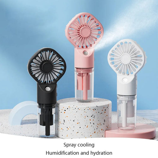 Handheld Mini Air Conditioner USB Rechargeable Portable Humidifier Mist Cooler Cooling Spray Humidifier Fan for Home/Office/Dorm - SHOWLU FASHION STORE