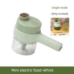 Handheld Side Dish Cooking Machine Chopping Pepper Circle Chopped Green Onion Chopper Cut Ginger Powder Garlic Slice Vegetable Cutter Electric Garlic Grinder - SHOWLU FASHION STORE