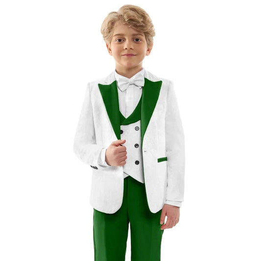 Handsome Child Fomal Dress Suit Set Wedding Prom Casual Boys 4 Pieces Blazer Vest Pants Bow Tie Suits For Birthday Party - SHOWLU FASHION STORE