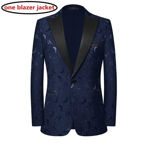 High End Gentleman Jacquard Suit Men Clothing Red Black White Fashion Luxury Men's Wedding Party Dress Slim Fit Blazer and Pants - SHOWLU FASHION STORE
