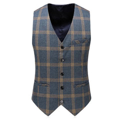 High - end Men's (suit + Vest + Trousers) Wedding Suit Fashion All - in - one Business Casual Suit Three - piece Groom's Wedding Dress - SHOWLU FASHION STORE