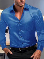 High Quality Elastic Anti - Wrinkle Shirt For Men Long Sleeve Non - Ironing Anti - Wrinkle Business High - End Casual Slim Fit Top - SHOWLU FASHION STORE