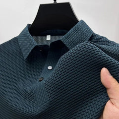 【High - quality】M - 4XL Summer New Men's Short Sleeve T-shirt Cool and Breathable POLO Shirt Business Casual Sweat - absorbing Top - SHOWLU FASHION STORE