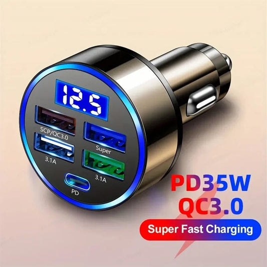 High - Speed Multi - Port Car Charger - SHOWLU FASHION STORE