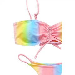 Hot Girl Tie - Dye T - Back Bikini - SHOWLU FASHION STORE