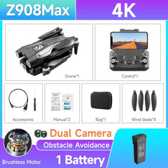 HOT Z908 Pro / MAX Mini Drone 4k Professional Camera 2.4G WIFI Obstacle Avoidance Helicopter Remote Control Quadcopter RC Toys - SHOWLU FASHION STORE
