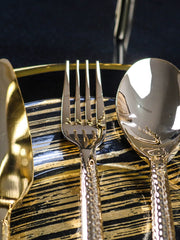 Hotel Table Setting Household Bone China Set Black Golden Edge Luxury Model Room Tableware Flat Plate Western Food/Steak Dinner Plate Dish - SHOWLU FASHION STORE