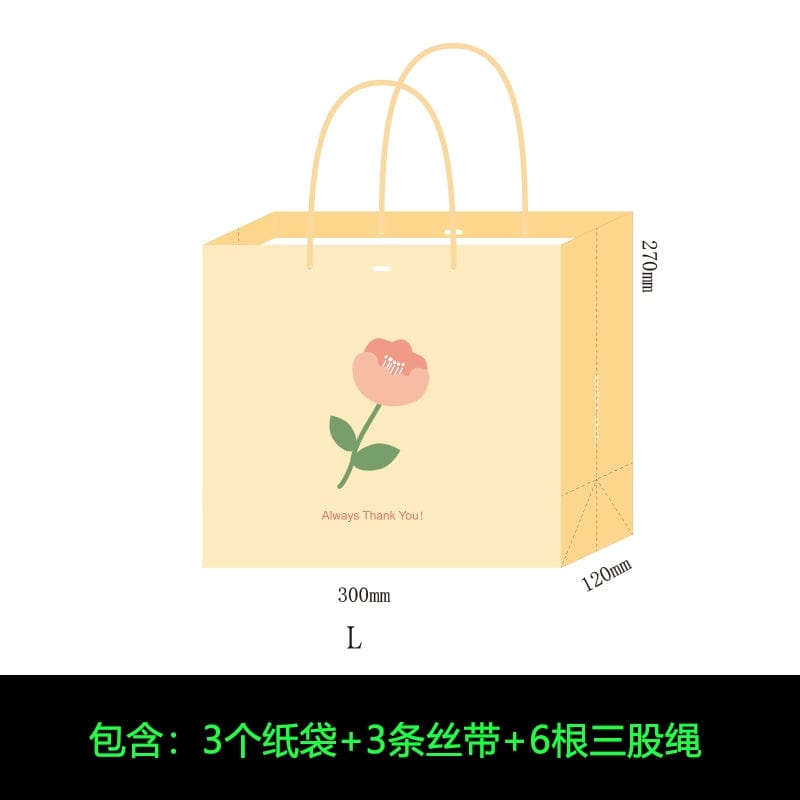 INS Contrast Color Gift Bag Holiday Celebration Gift for Girlfriend Packaging Bag Creative Minimalist Handbag Paper Bag - SHOWLU FASHION STORE
