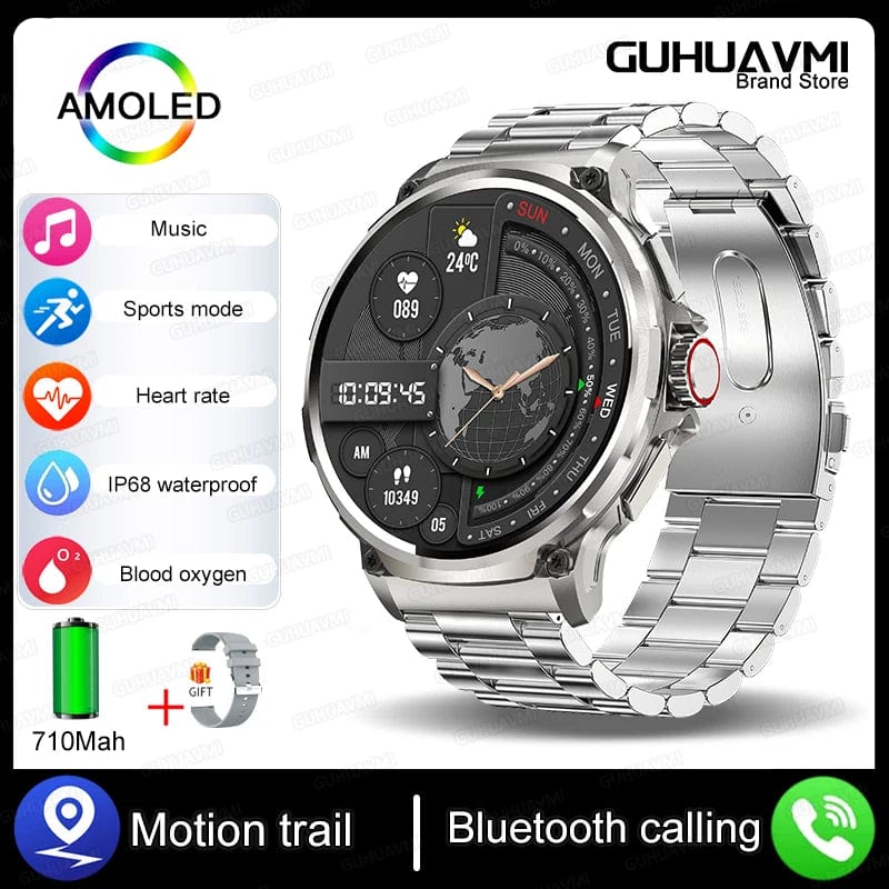 KAVSUMI 1.85 Inch HD Bluetooth Call Smart Watch Men Sports Fitness Tracker Watch Heart Monitor 710mAh Smartwatch For Android IOS - SHOWLU FASHION STORE