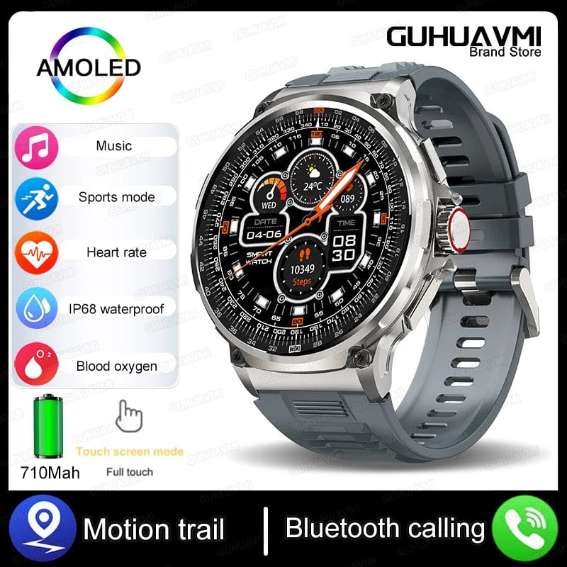 KAVSUMI 1.85 Inch HD Bluetooth Call Smart Watch Men Sports Fitness Tracker Watch Heart Monitor 710mAh Smartwatch For Android IOS - SHOWLU FASHION STORE