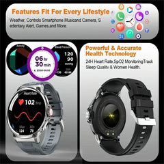 KAVSUMI 1.85 Inch HD Bluetooth Call Smart Watch Men Sports Fitness Tracker Watch Heart Monitor 710mAh Smartwatch For Android IOS - SHOWLU FASHION STORE