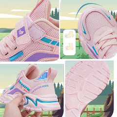 Kids Casual Pink Girls Shoe Outdoor Comfortable Running Shoes Sneakers Breathable Student's Children Boys Sport Walking Footwear - SHOWLU FASHION STORE