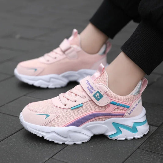 Kids Casual Pink Girls Shoe Outdoor Comfortable Running Shoes Sneakers Breathable Student's Children Boys Sport Walking Footwear - SHOWLU FASHION STORE