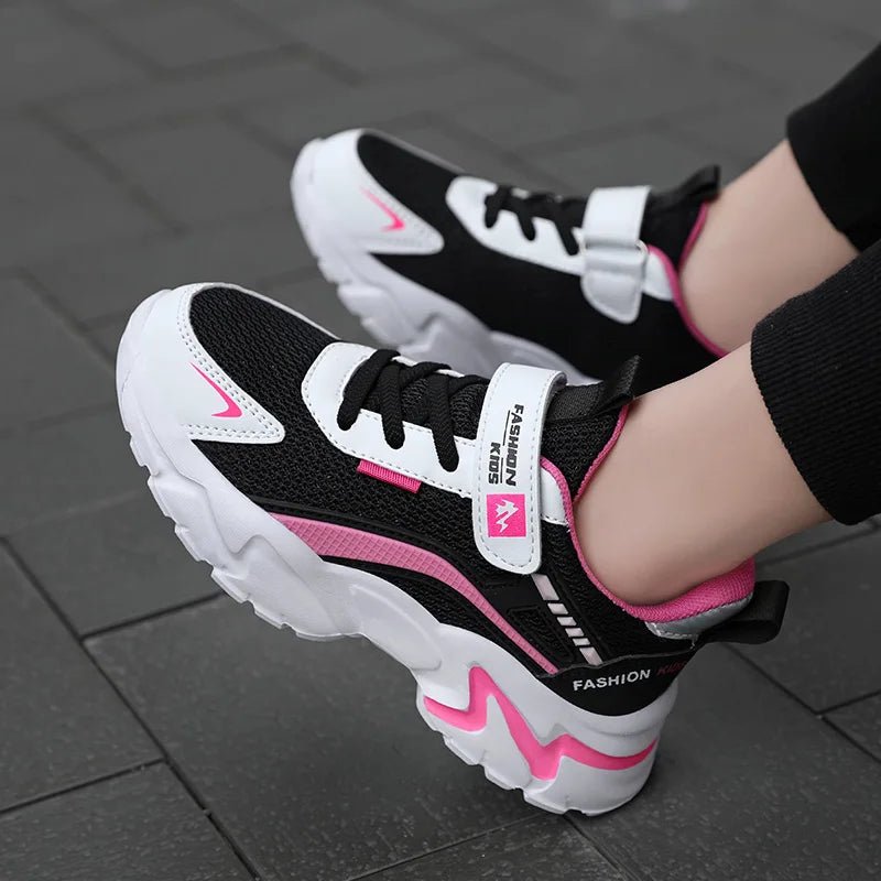 Kids Casual Pink Girls Shoe Outdoor Comfortable Running Shoes Sneakers Breathable Student's Children Boys Sport Walking Footwear - SHOWLU FASHION STORE