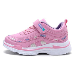 Kids Girls Shoes Leather Platform Sneakers Children Lightweight Pink Purple Running Sports Tennis Girls Sneaker - SHOWLU FASHION STORE