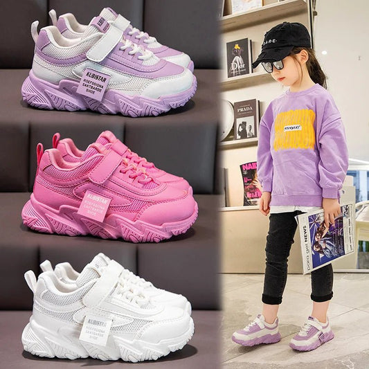 Kids Sports Shoes Children Casual Running Shoes for Boys Girls Air Mesh Breathable Fashion Sneakers Spring Summer Anti - skid Soft - SHOWLU FASHION STORE