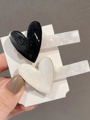 Korean Yuji Oil Dripping Heart Barrettes - SHOWLU FASHION STORE