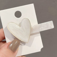 Korean Yuji Oil Dripping Heart Barrettes - SHOWLU FASHION STORE
