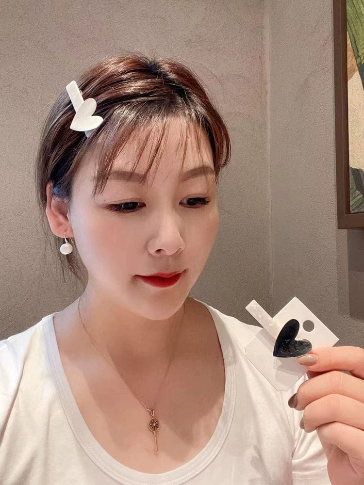 Korean Yuji Oil Dripping Heart Barrettes - SHOWLU FASHION STORE