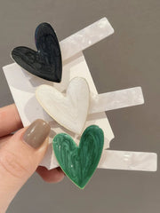 Korean Yuji Oil Dripping Heart Barrettes - SHOWLU FASHION STORE