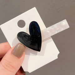 Korean Yuji Oil Dripping Heart Barrettes - SHOWLU FASHION STORE