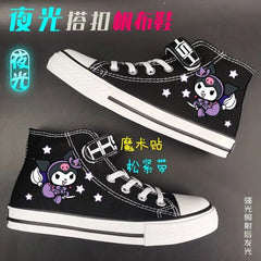 Kuromi My Melody Spring New Sneakers Cinnamoroll Sanrio Canvas Shoes Schoolgirl High Top Anti - Slip Students Cartoon Sports Shoes - SHOWLU FASHION STORE