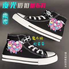Kuromi My Melody Spring New Sneakers Cinnamoroll Sanrio Canvas Shoes Schoolgirl High Top Anti - Slip Students Cartoon Sports Shoes - SHOWLU FASHION STORE
