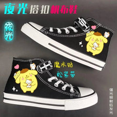 Kuromi My Melody Spring New Sneakers Cinnamoroll Sanrio Canvas Shoes Schoolgirl High Top Anti - Slip Students Cartoon Sports Shoes - SHOWLU FASHION STORE