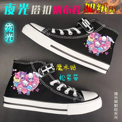 Kuromi My Melody Spring New Sneakers Cinnamoroll Sanrio Canvas Shoes Schoolgirl High Top Anti - Slip Students Cartoon Sports Shoes - SHOWLU FASHION STORE