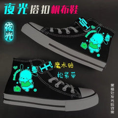 Kuromi My Melody Spring New Sneakers Cinnamoroll Sanrio Canvas Shoes Schoolgirl High Top Anti - Slip Students Cartoon Sports Shoes - SHOWLU FASHION STORE
