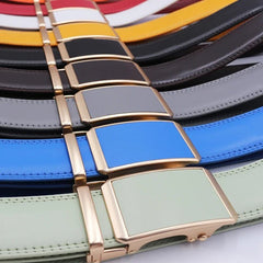 Ladies Automatic Buckle Genuine Leather Belt Casual Party Automatic Buckle Genuine Leather Belt High Quality Ladies Belt - SHOWLU FASHION STORE