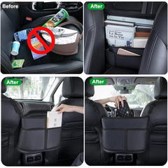 Leather Car Handbag Holders Car Organizers and Storage Front Seats Gap Car Seats Gap Filler Organizer Storage Bag for Car Seats - SHOWLU FASHION STORE