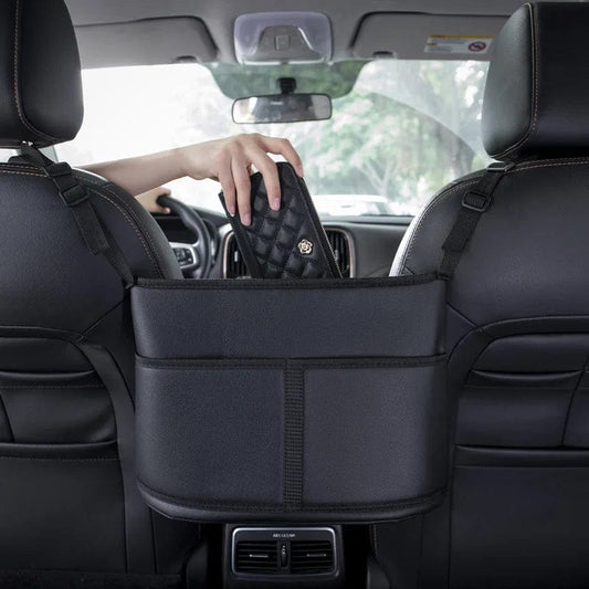 Leather Car Handbag Holders Car Organizers and Storage Front Seats Gap Car Seats Gap Filler Organizer Storage Bag for Car Seats - SHOWLU FASHION STORE