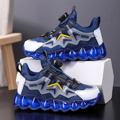 Leather Kids Running Shoes Fashion Youngsters Teens Casual Walking Students Sneakers Breathable Soft Children Outdoor Sports - SHOWLU FASHION STORE