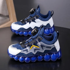 Leather Kids Running Shoes Fashion Youngsters Teens Casual Walking Students Sneakers Breathable Soft Children Outdoor Sports - SHOWLU FASHION STORE